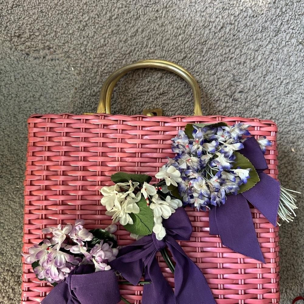 Vintage box handbag woven
